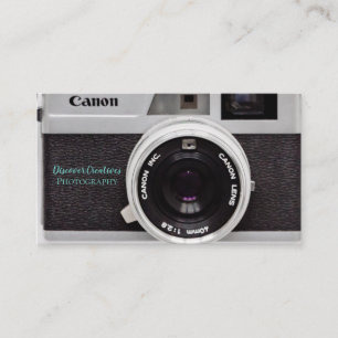 Canon Camera Lens Business Cards for Photographers