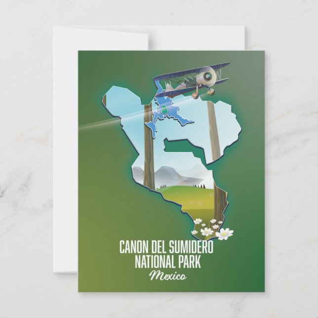 Canon del Sumidero, mexico map (Front)