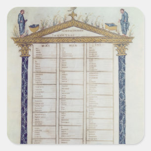 Canon of the Evangelists, from the Ebbo Square Sticker