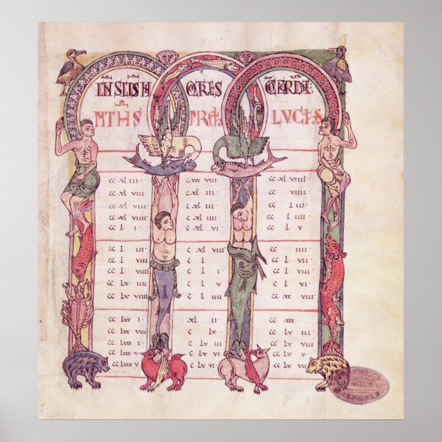 Canon tables of the Evangelists Poster (Front)