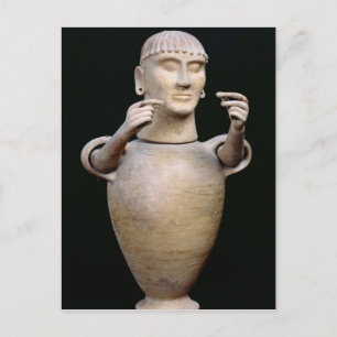 Canopic jar with moveable arms postcard