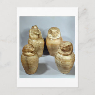 Canopic jars of Hor-ir-aa, Saite (alabaster) Postcard