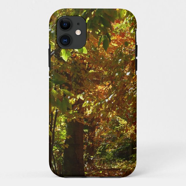 Canopy of Fall Leaves II Yellow Autumn Photography Case-Mate iPhone Case (Back)