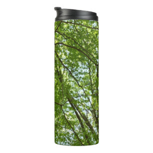 Canopy of Spring Leaves Green Nature Scene Thermal Tumbler