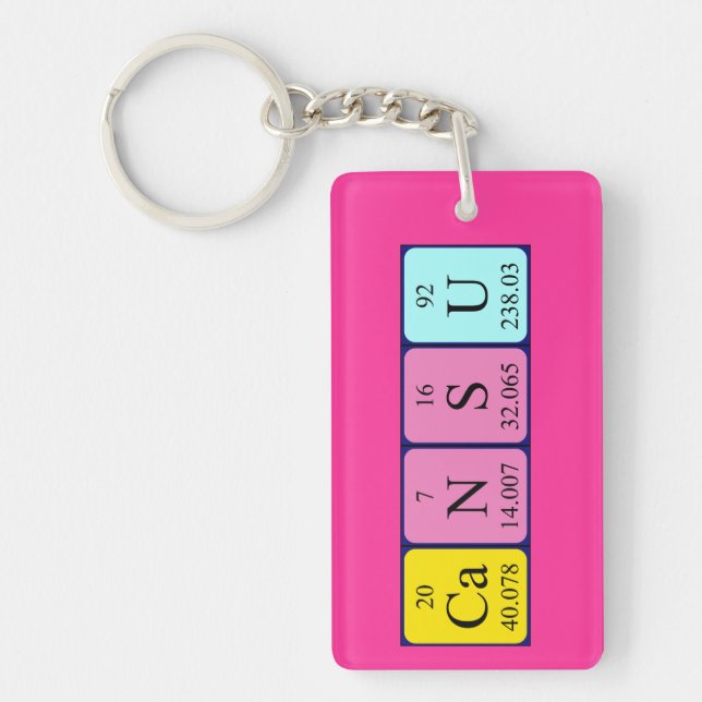 Cansu periodic table name keyring (Front)