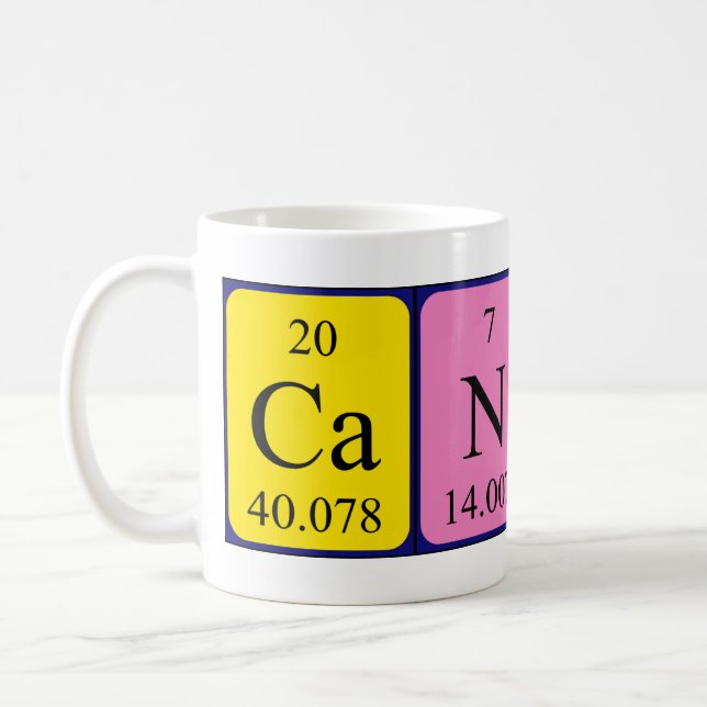 Cansu periodic table name mug (Left)