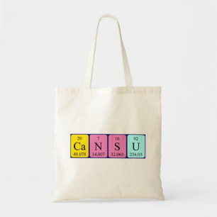 Cansu periodic table name tote bag