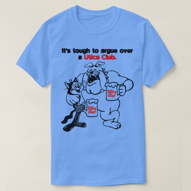 Cant Argue Over a Utica Club Beer Retro Defunct Br T-Shirt (Design Front)