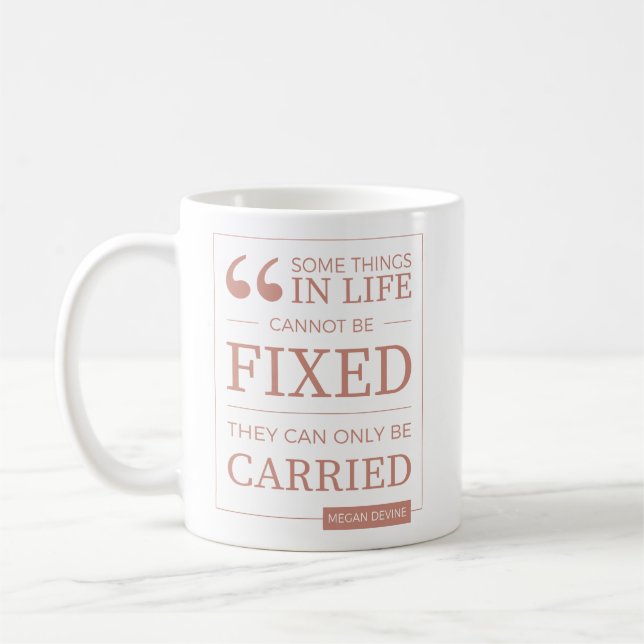 can't be fixed mug in coral (Left)