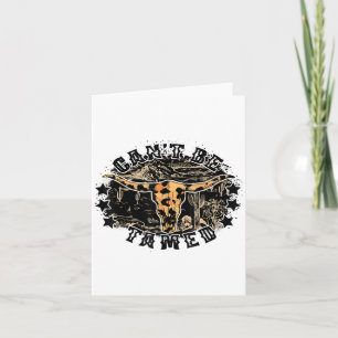 Can't Be Tamed, Cow Skull, Western Scenery Costume Card