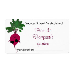 Can't Beet Fresh Vegetables Avery Label