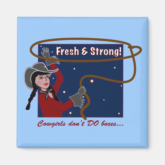 Can't Box Cowgirls Magnet (Front)