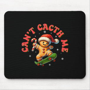 Can't Catch Me Groovy Christmas Gingerbread Man Bo Mouse Mat