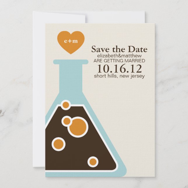 Can't Fight Chemistry Wedding Save the Date (Front)