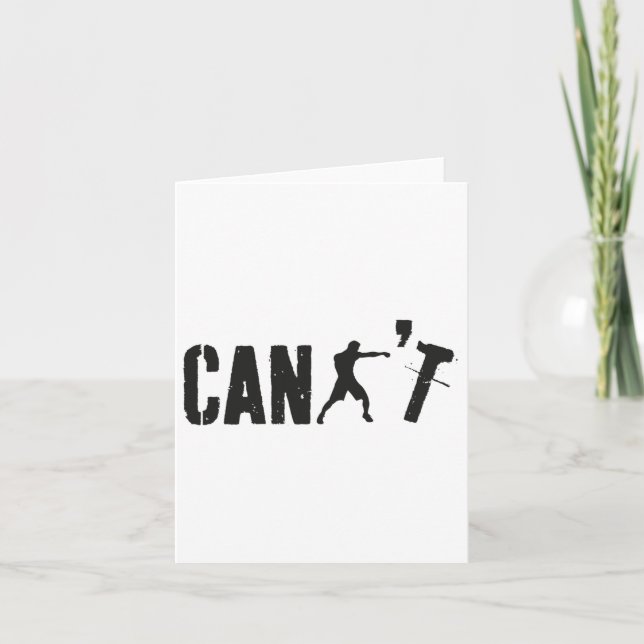 Can't Funny Boxing Coach Boxing Trainer Boxer Play Card (Front)