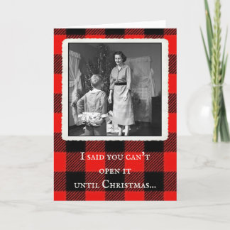 "Can't Have it 'Til Christmas" Vintage Xmas Card