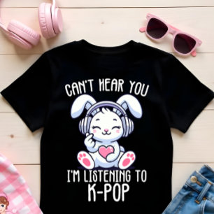 Can't Hear You I'm Listening K-pop Rabbit Finger T-Shirt
