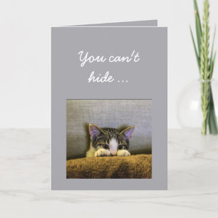 Can't hide from  50th Birthday Fun Kitten Card