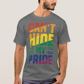 Cant Hide My Pride Vintage Rainbow Best Pride Mont T-Shirt