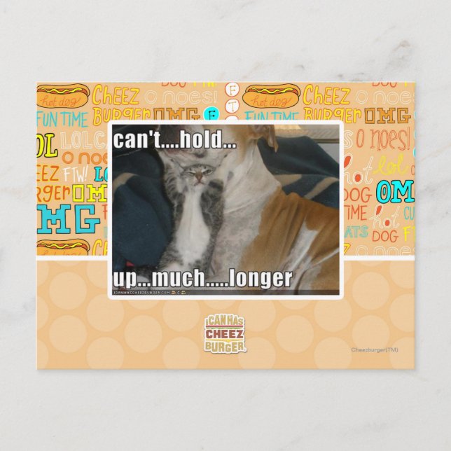 Can't Hold Up Much Longer Postcard (Front)