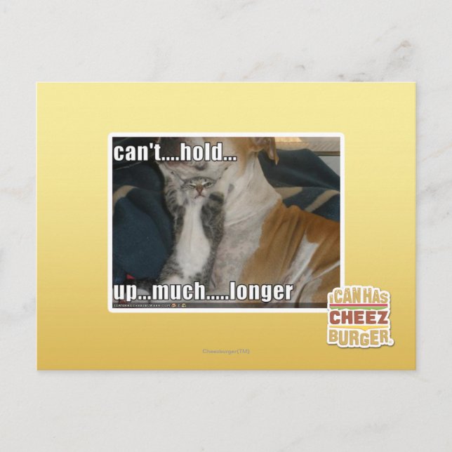 Can't Hold Up Much Longer Postcard (Front)