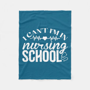 Can't In Can' Nursing School Medical College Fleece Blanket
