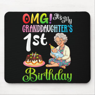 Cant keep calm granddaughters 1st birthday grandma mouse mat