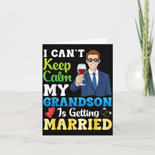 Cant Keep Calm Nephew Is Getting Married Groom Card (Front)