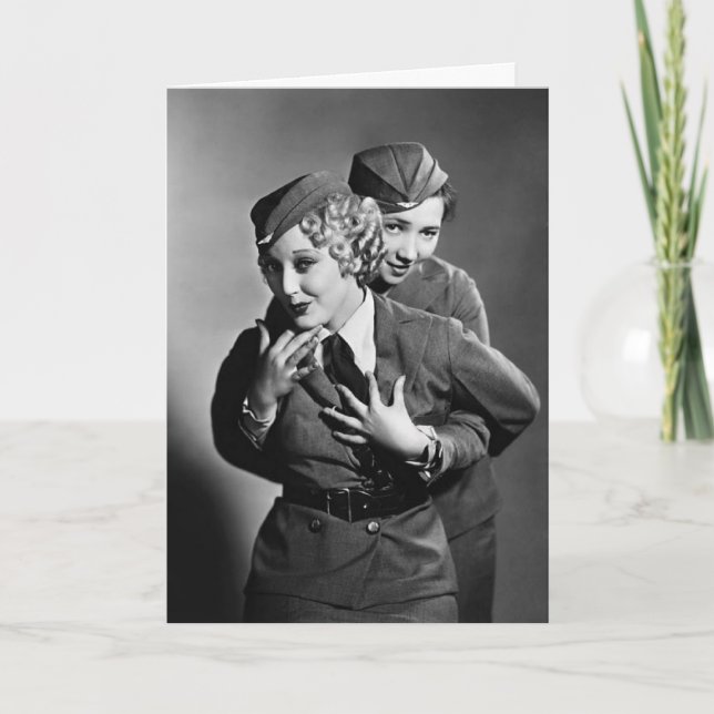 Can't Keep My Hands Off You Lesbian Greeting Card (Front)