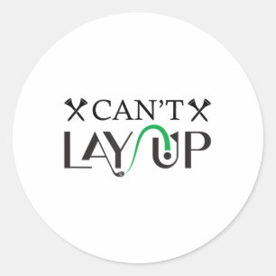 Cant Lay Up Logo Funny Golf _1 Classic Round Sticker