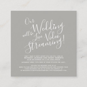 Can't make it wedding streaming link enclosure card