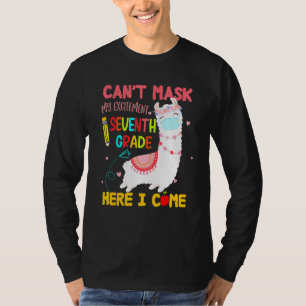 Cant Mask My Excitement Seventh Grade Here I Come  T-Shirt