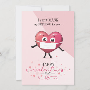 Can't Mask My Feelings for You Valentine's Day Holiday Card