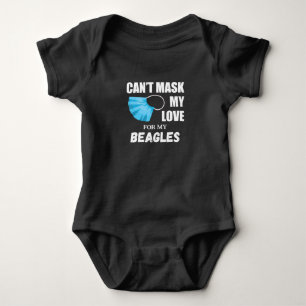 Cant Mask My Love For Beagle Dog Lover Gift Baby Bodysuit