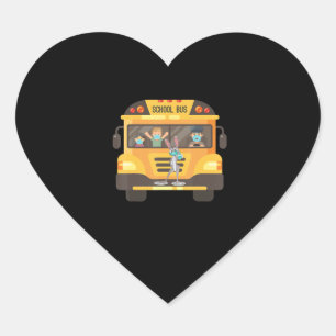 Cant Mask My Love For Students Bus Driver Heart Sticker
