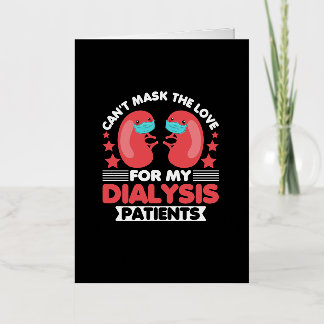 Can't Mask the Love for My Kidney Dialysis Patient Foil Greeting Card