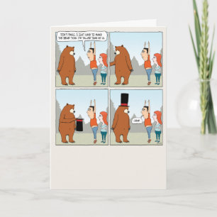 Can't Outsmart a Bear Funny Birthday Card