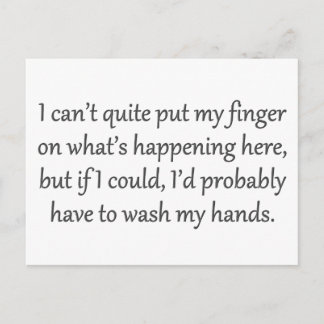 Can't quite put my finger on it Standard Postcard