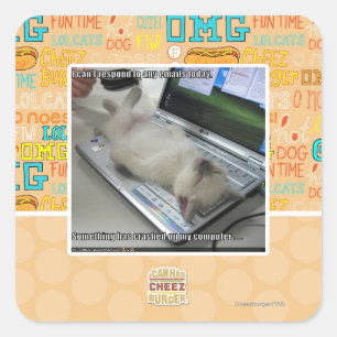 Can't respond square sticker