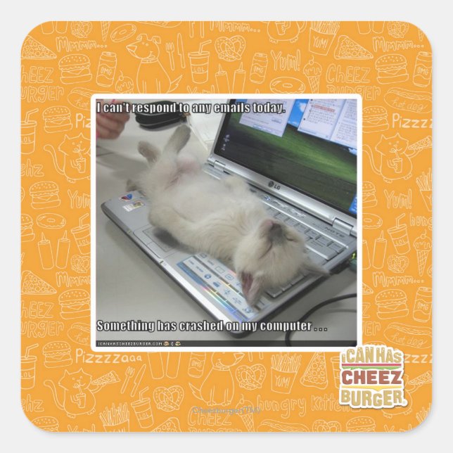 Can't respond square sticker (Front)