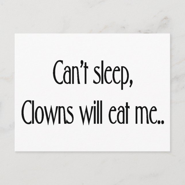 Can't sleep postcard (Front)