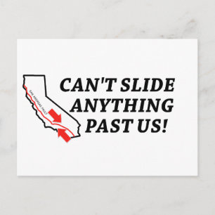 Can't Slide Anything Past Us! Postcard