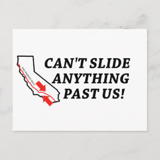Can't Slide Anything Past Us! Postcard