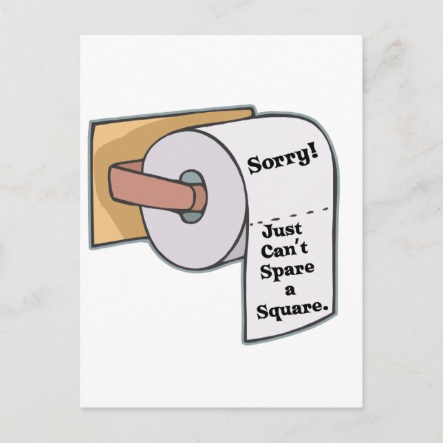 Can't Spare A Square Postcard (Front)