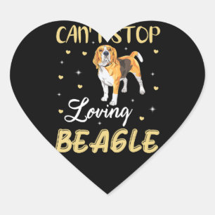 Cant Stop Loving Beagle Dog Happy Dog Mum Dad Gift Heart Sticker