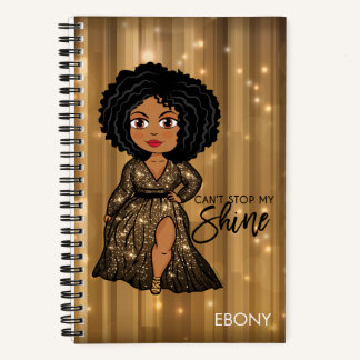 Can't Stop My Shine Personalised Half Letter Size Notebook
