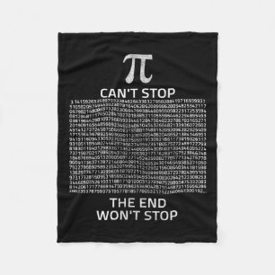 Can't Stop Pi Wont Stop With Vintage Teacher Pi Da Fleece Blanket