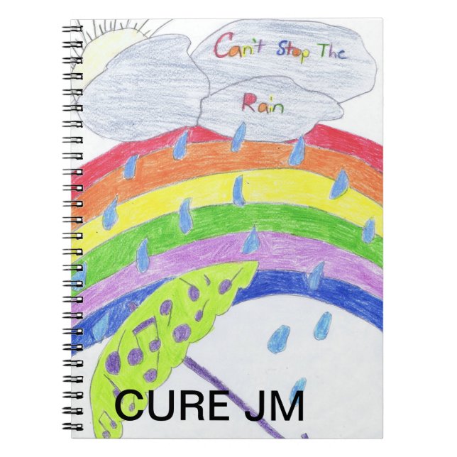 "CANT STOP THE RAIN" art by "Emma" Notebook (Front)
