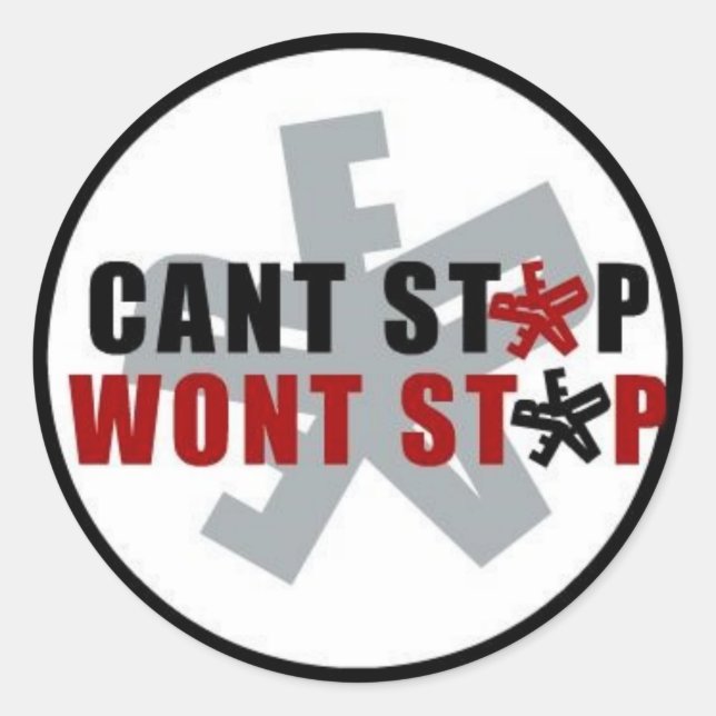 cant stop wont stop sticker (Front)