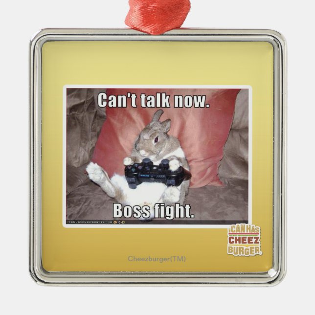 Can't talk now, boss fight. metal tree decoration (Front)